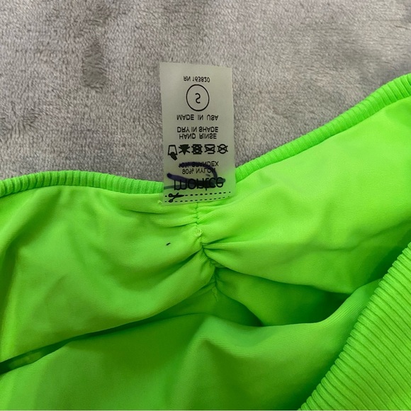 New! Montce BOTTOM Lima Micro Rib Paula Bikini Bottom Bright Green 27868 - Picture 4 of 7